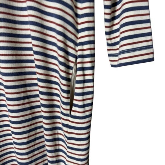 Marine Layer April Dress Small Modal Nautical Striped Comfy Preppy Pockets Cream - Picture 6 of 12